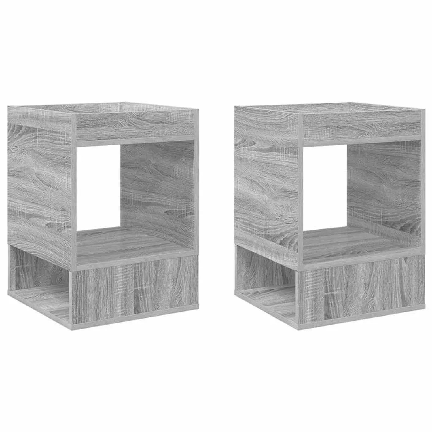 vidaXL Beistelltisch 2 Stk Graues Sonoma 40 x 40 x 56 cm Holzwerkstoff 890955