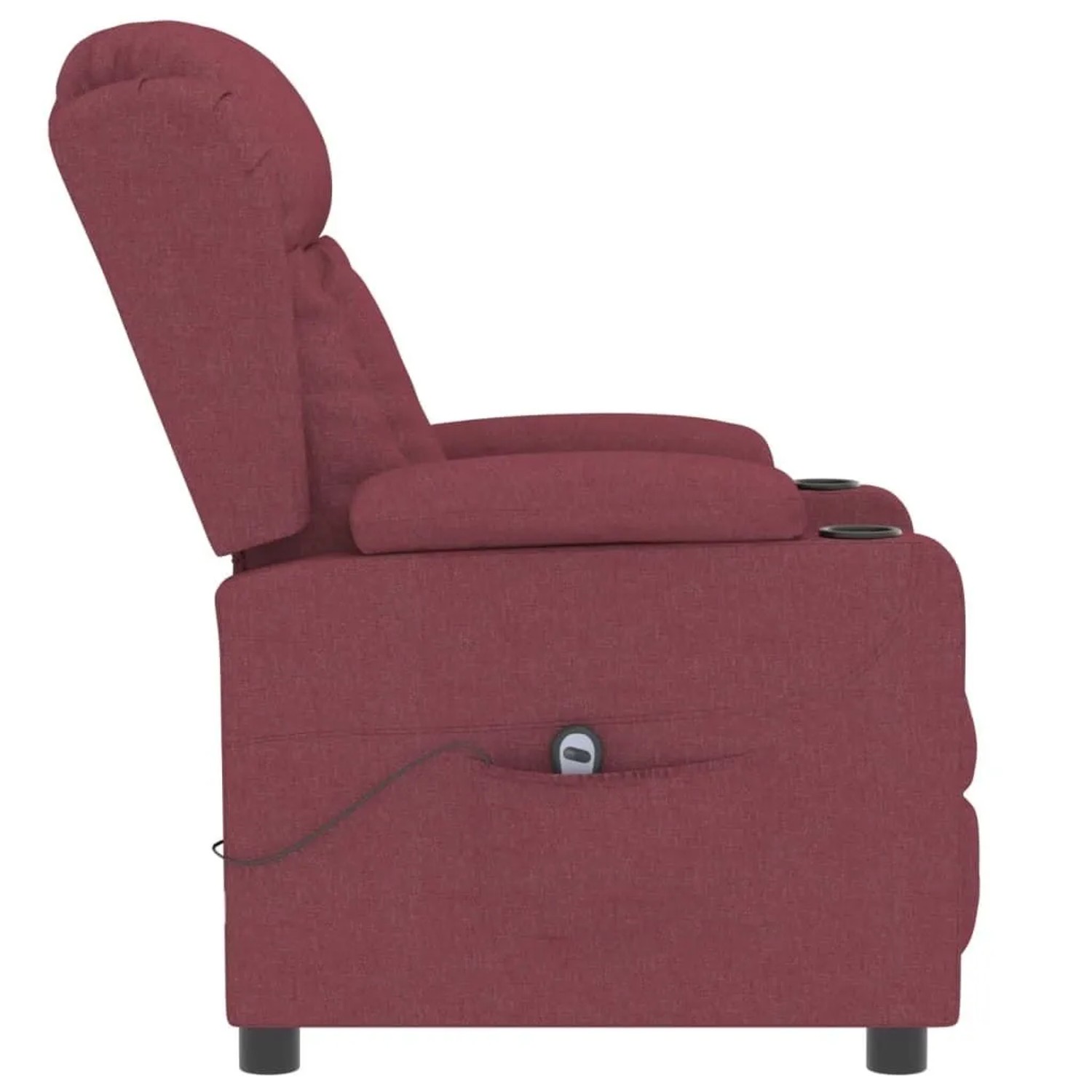 vidaXL Relaxsessel Elektrisch Weinrot Stoff 3098780_5