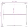 Beiges quadratisches Sonnensegel 4,5x4,5 m, schematische Darstellung mit Maßen.
