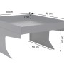 Anthrazitfarbene Mähroboter-Garage G60 mit Pflanzkasten und Maßangaben.