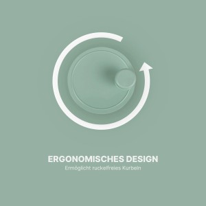 Grüne ProHome Salatschleuder (2,7L) mit Drehmechanismus für ruckelfreies Schleudern.