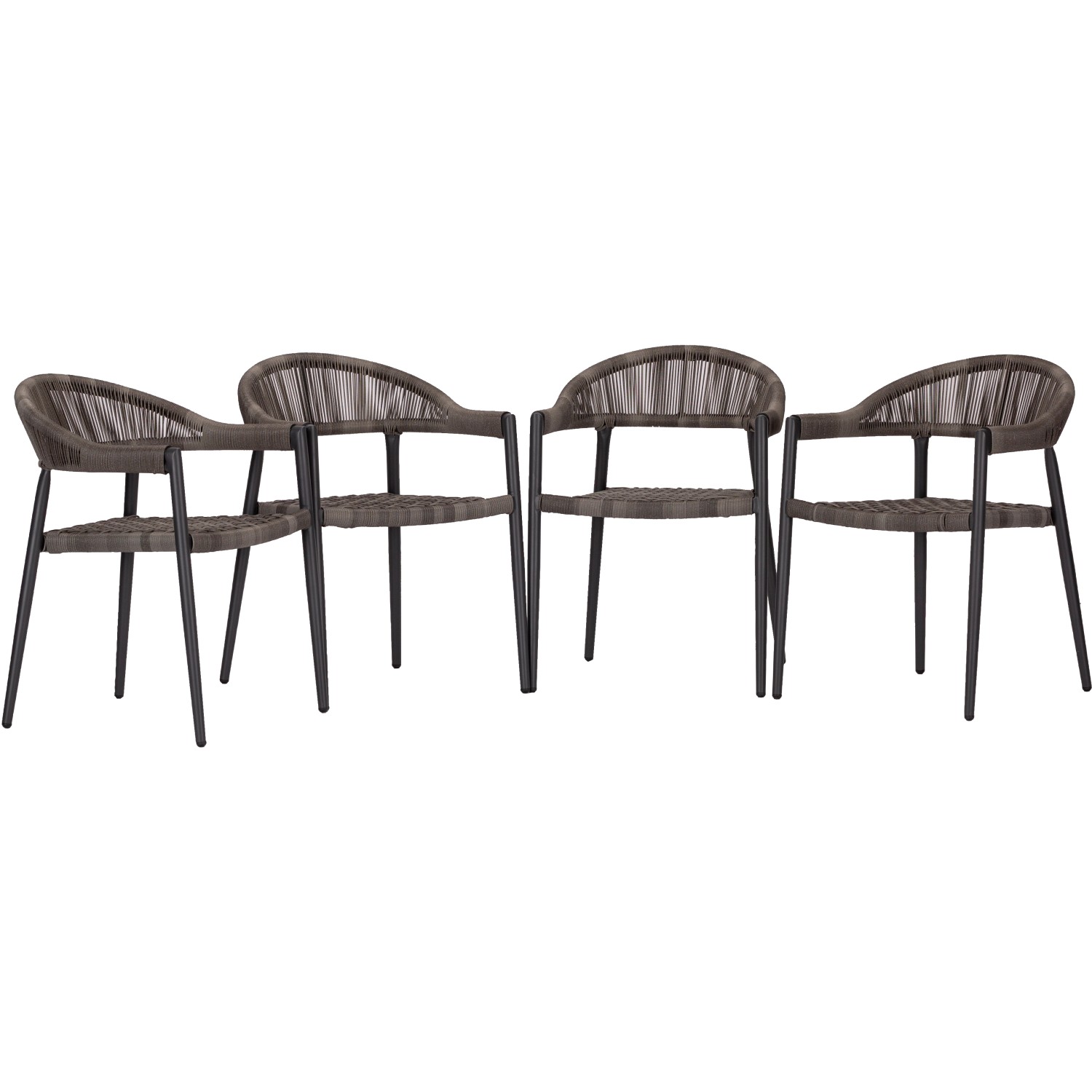 Acamp Set 4x Sessel Brooklyn Anthrazit