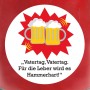 HS Candle Duftkerze Vatertag Rose Rot mit Bierkrug Motiv im Bonbon Glas.