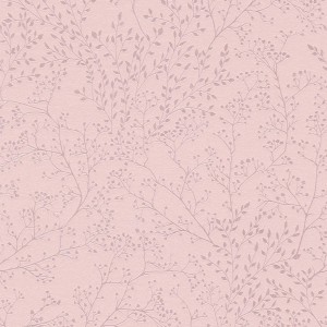 Altrosa Bricoflor Tapete mit zarten Blumen im Landhausstil für Wohn- und Schlafzimmer.