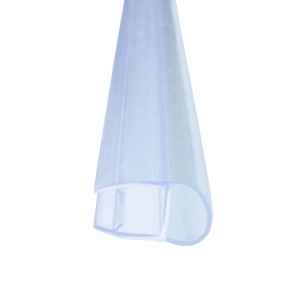 Transparentes Bagnoxx Hohlkammerprofil (2m) als Wandabschluss für 8mm Glasduschen.