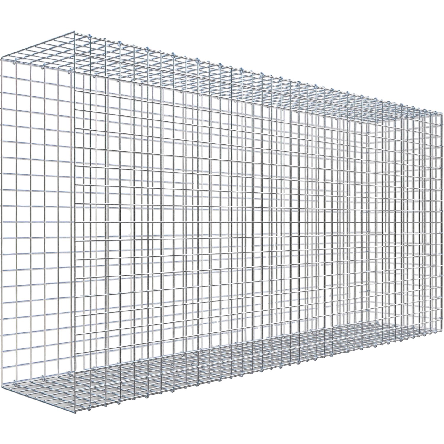 Gabiona C-Ring-Gabione-Anbaukorb Typ 2 100 x 200 x 40 cm Maschenw 5 x 5 cm