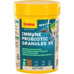 Sera ImmunPro Mini Nature Fischfutter Granulat, gelbe Dose.