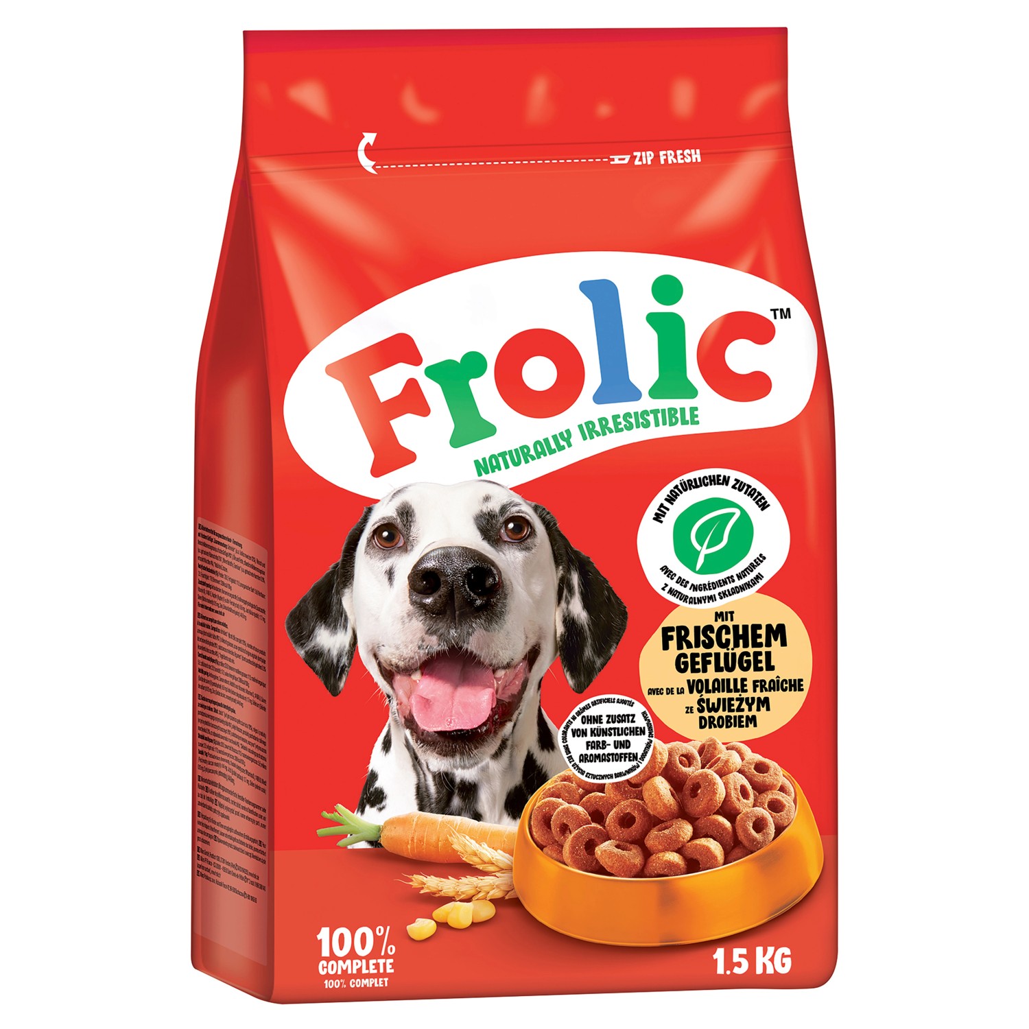 Frolic Hunde-Trockenfutter Geflügel 1,5 kg