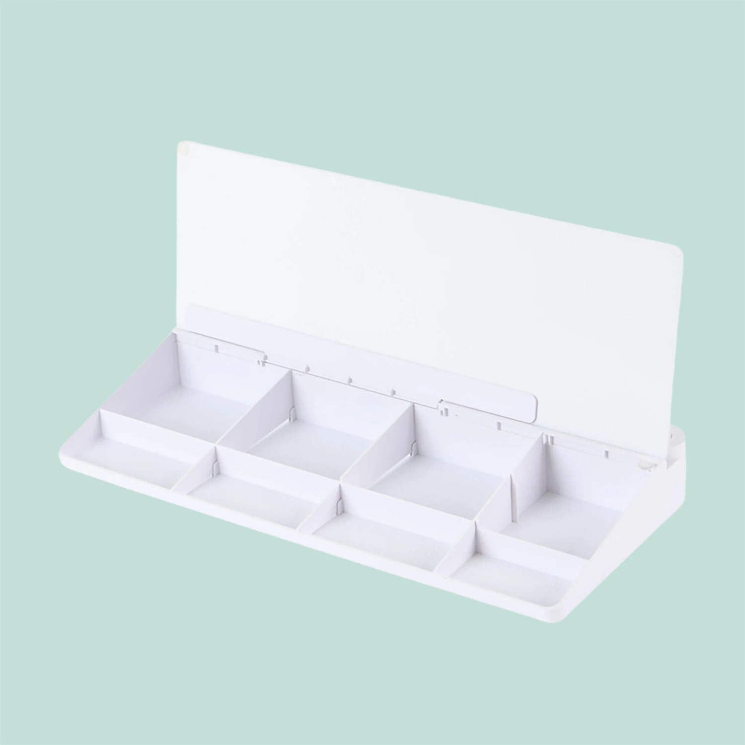 Relaxdays Schreibtischorganizer Kunststoff Glas Weiß Mit Whiteboard 40 cm x 18 cm x 5,5 cm 1 kg_5