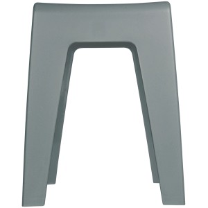 Grauer Wenko Badhocker Kumba aus Kunststoff, 47x38x32cm, ideal für Bad & Haushalt.