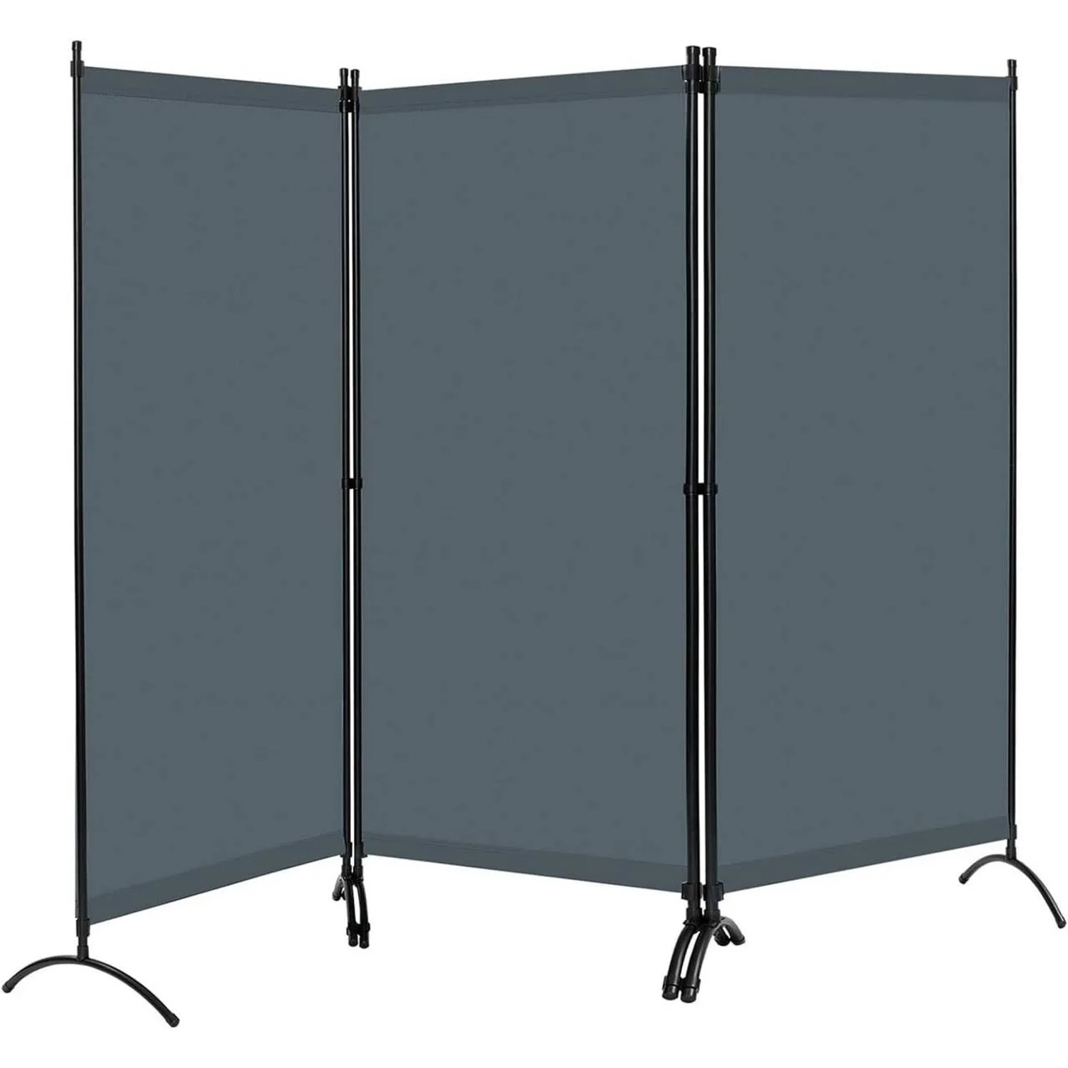 WOLTU Paravent 3-teilig 255x181cm Raumteiler Klappbar Sichtschutzwand Dunkelgrau