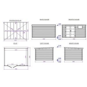 Finn Art Blockhaus 28mm Flachdach Gartenhaus Funny 8 4x3m ohne Fußboden