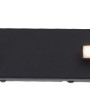 Schwarze LED-Deckenleuchte Barik mit 4 schwenkbaren Spots und LED-Leiste.