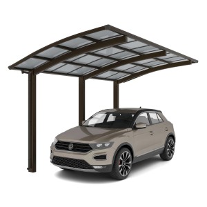 Ximax Alu Einzelcarport Portoforte Typ 110 Mattbraun 270 x 556cm Sonderfertigung
