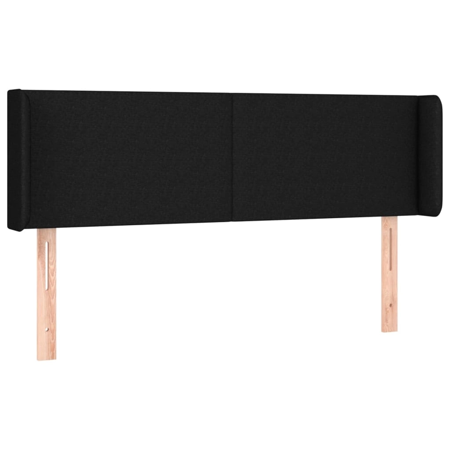 vidaXL LED Kopfteil Schwarz 147x16x78/88 cm Stoff 3122956
