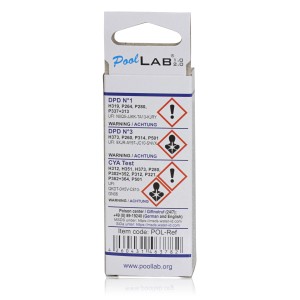 Water-i.d. Nachfüllpack für PoolLab 9in1 Tester: Tabletten für pH-Wert, Chlor, Alkalinität und Cyanursäure.