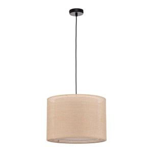 Lindby Pendelleuchte Soula 10012922 Landhaus Vintage Rustikal in Creme 1-flammig E27 Wohnzimmerleuchte