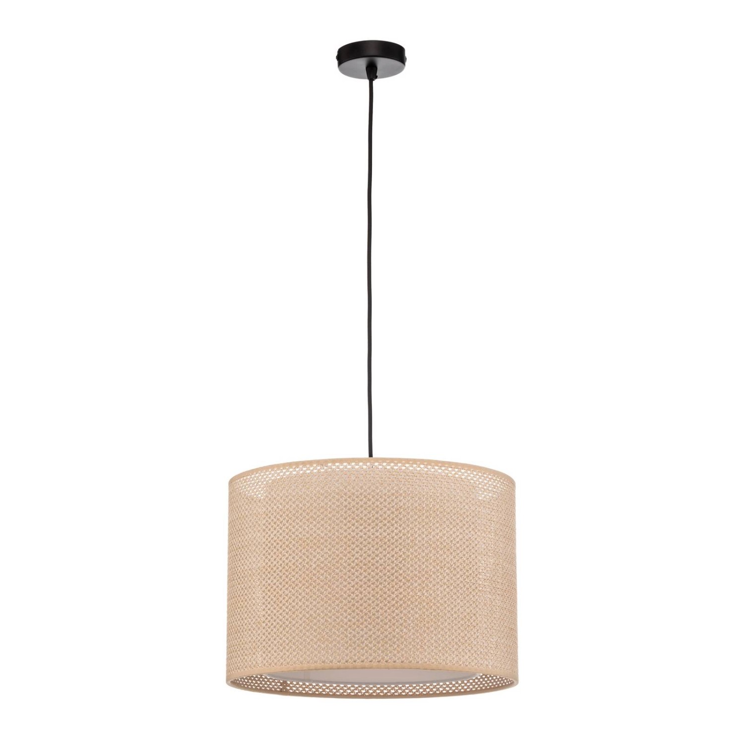 Lindby Pendelleuchte Soula 10012922 Landhaus Vintage Rustikal in Creme 1-flammig E27 Wohnzimmerleuchte