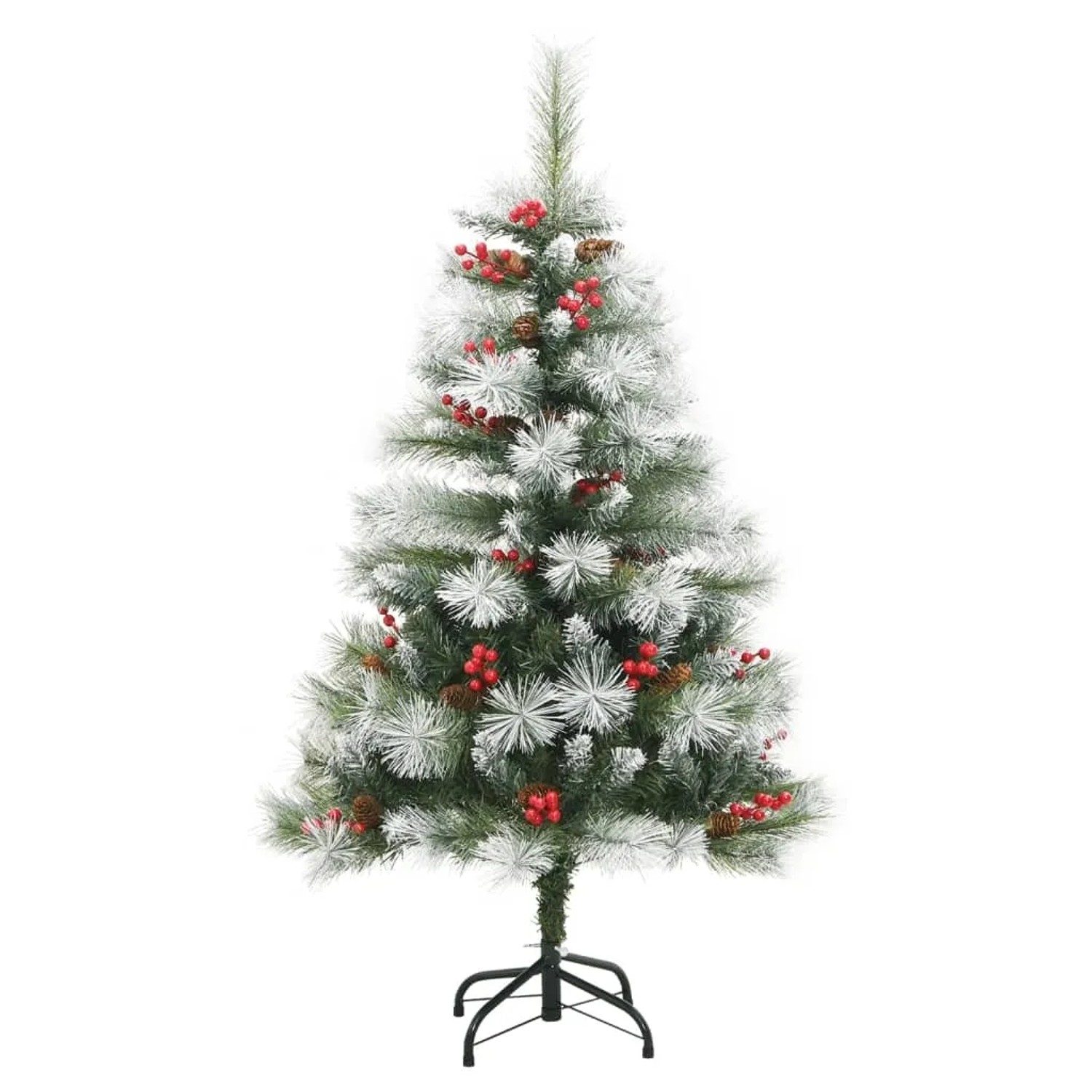 vidaXL Künstlicher Weihnachtsbaum Klappbar mit Zapfen & Beeren 150 cm Modell 2