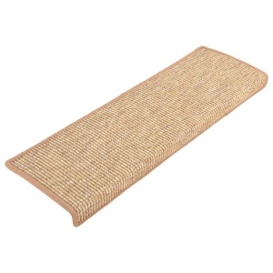vidaXL Stufenmatten 15 Stk 65x21x4 cm Hellbraun Rechteckiger Rand 326910