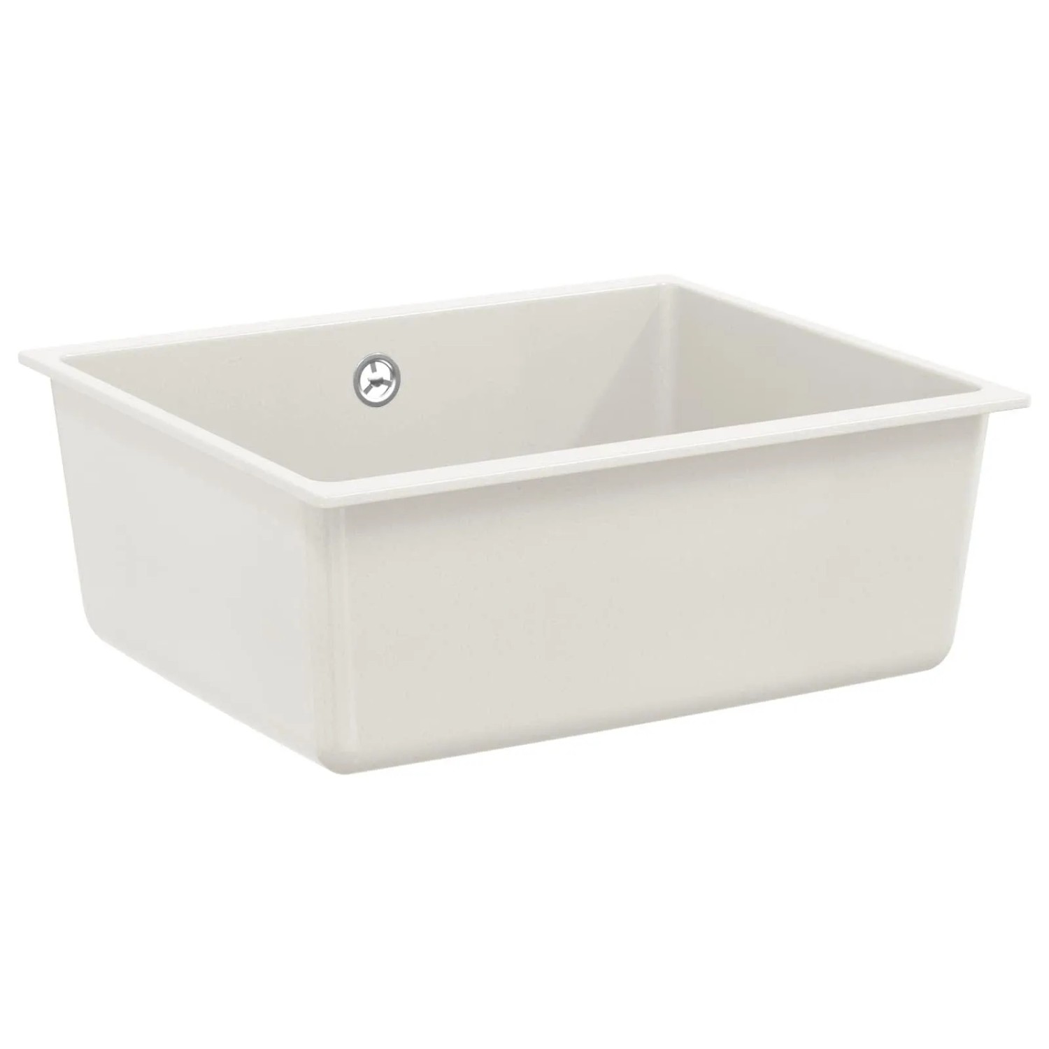 vidaXL Waschbecken Weiß 530 x 460 mm 80% Quarz und 20% Harz 42028427