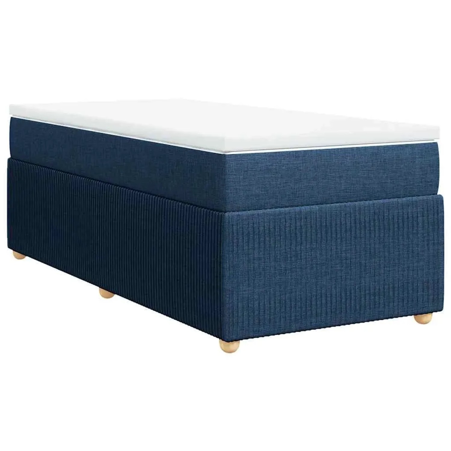 vidaXL Boxspringbett mit Matratze Blau 90x200 cm Stoff 3285545 günstig online kaufen