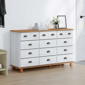 vidaXL Schubladenkommode mit Schubladen ASKIM Weiß 79 x 40 x 133,5 cm 4105429