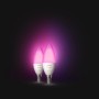 Zwei Philips Hue E14 LED Kerzenlampen mit Farbwechsel, 470 lm, im 2er-Pack.