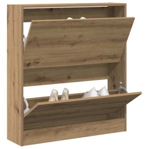 vidaXL Schuhschrank Räuchereiche 80 x 21 x 87,5 cm Holzwerkstoff 862215
