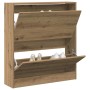 vidaXL Schuhschrank Räuchereiche 80 x 21 x 87,5 cm Holzwerkstoff 862215_3