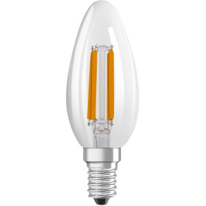 Osram LED-Leuchtmittel E14 in Kerzenform, 2,5W, 470lm, warmweißes Licht. Energiesparende LED für E14 Fassung.