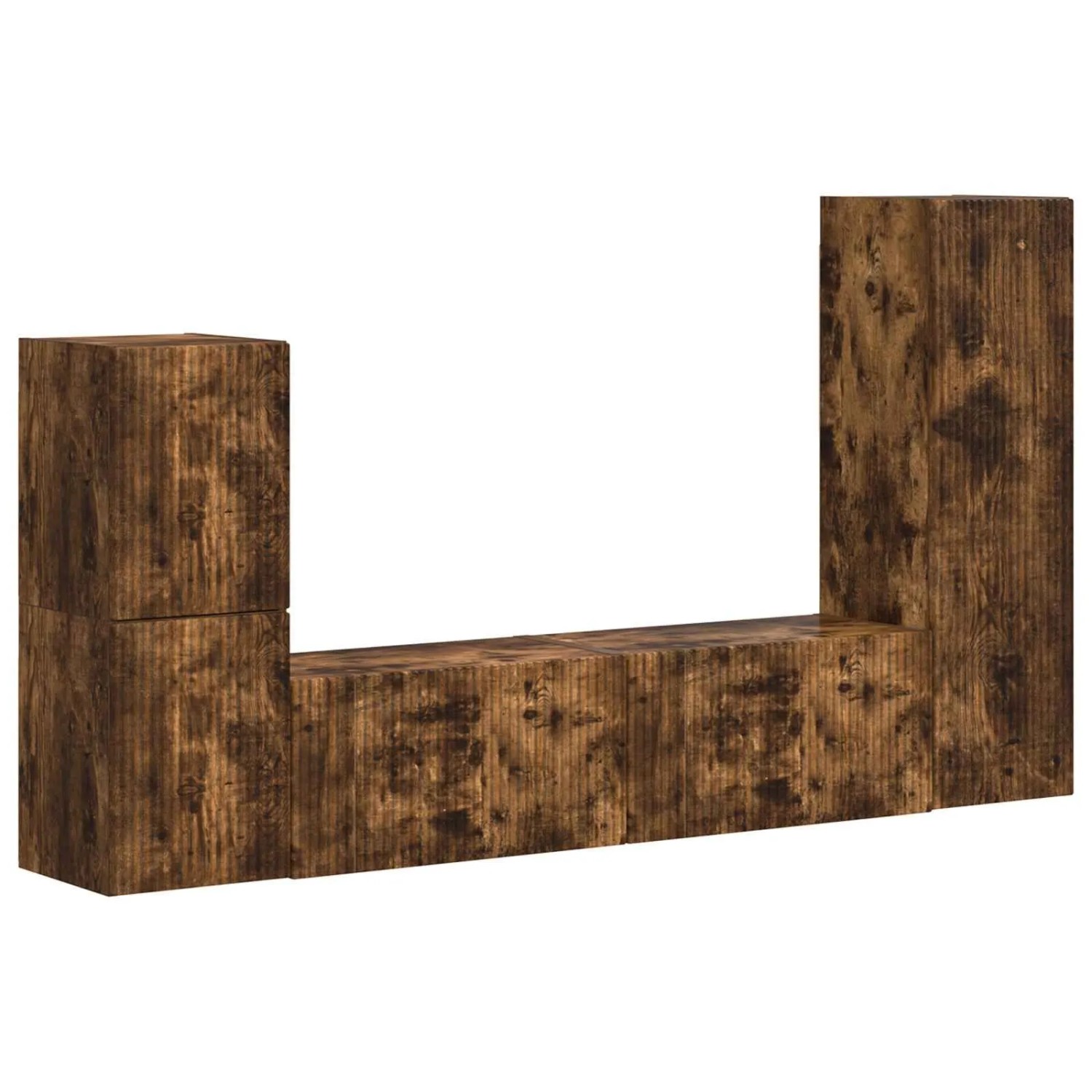 vidaXL TV-Schrankset 4-Tlg Geräucherte Eiche Holzwerkstoff 3409029 günstig online kaufen