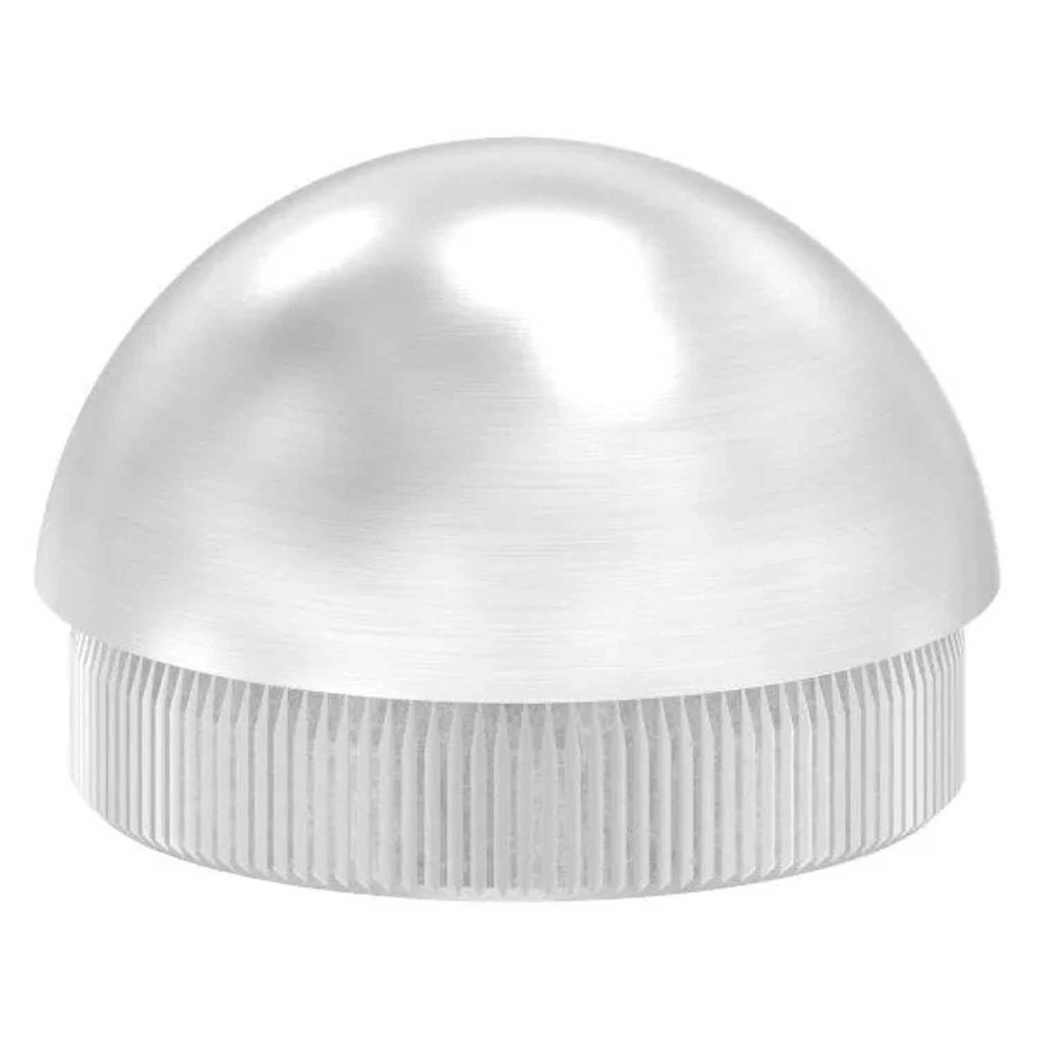 FeNau Einschlagkappe V2A Edelstahl Für Rohr Ø 48,3 mm 2,0 mm Wandstärke Halbrund