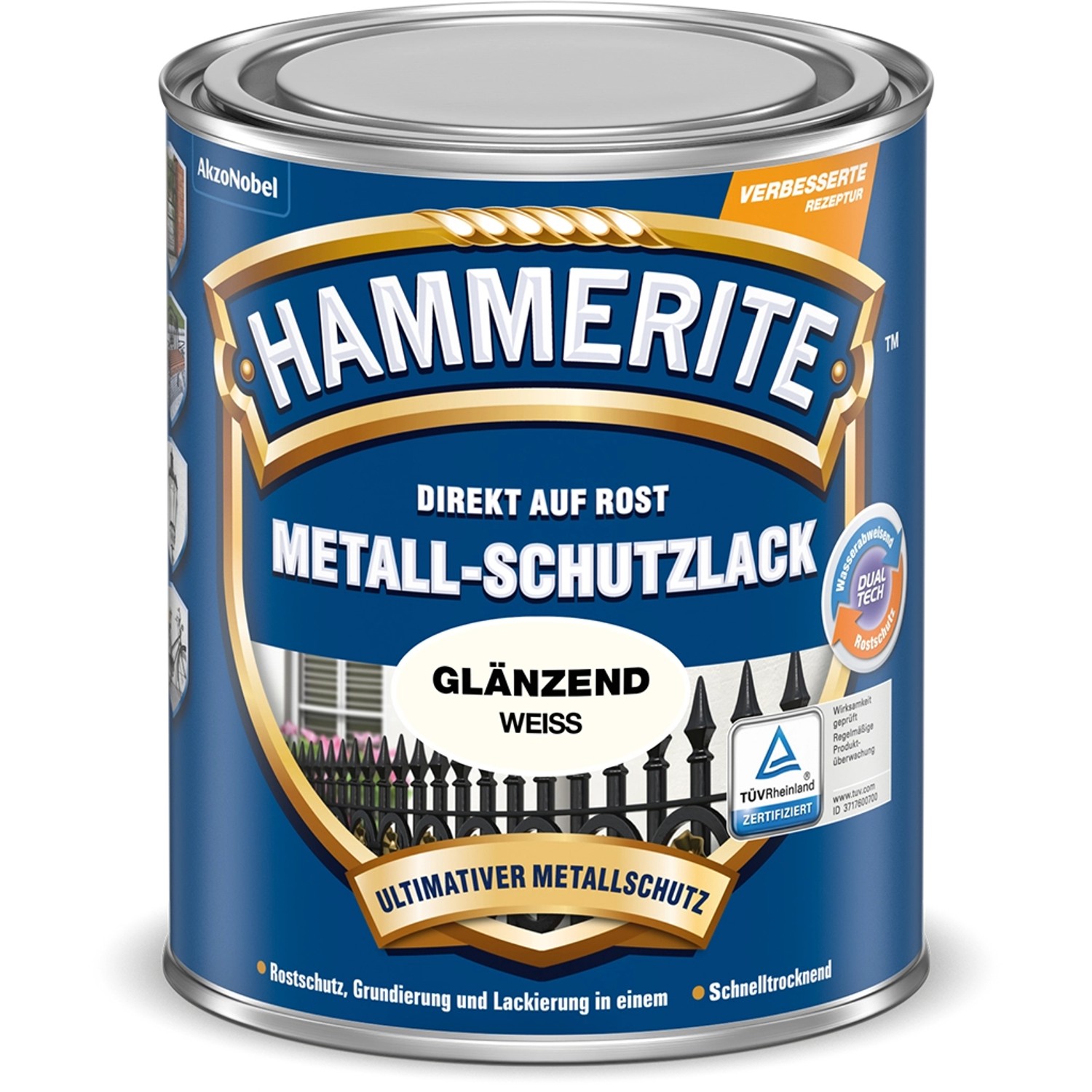 Hammerite Metall-Schutzlack Weiß glänzend 750 ml günstig online kaufen