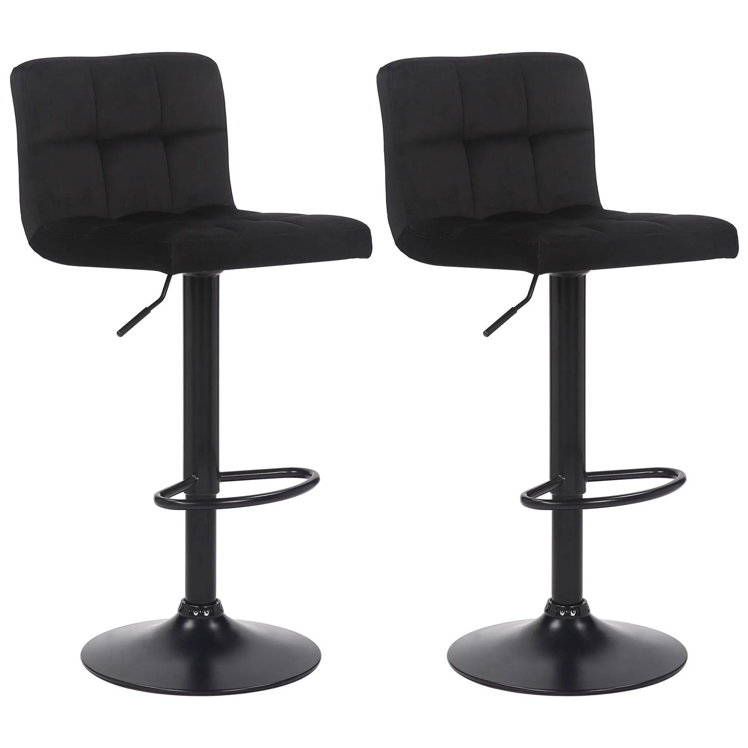 CLP 2er Set Barhocker Feni Samt Schwarz