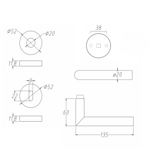 MeinTürgriff Drückergarnitur Toulouse Türdrücker Edelstahl Matt Türgriff Drückergarnitur WC