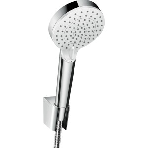 Hansgrohe Crometta Vario Brausehalterset, weiß/chrom, mit Brauseschlauch (125cm).