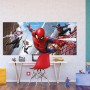 Sanders & Sanders Fototapete: Spider-Man Poster in Rot, Blau und Grau im Kinderzimmer.