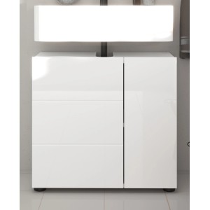 Inn.Furn Waschbeckenunterschrank Weiß Hochglanz 60 cm Larik