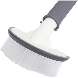 Detailaufnahme der Poolbürste aus dem Bestway Lay-Z-Spa Reinigungsset, weiße Borsten, grauer Rand.