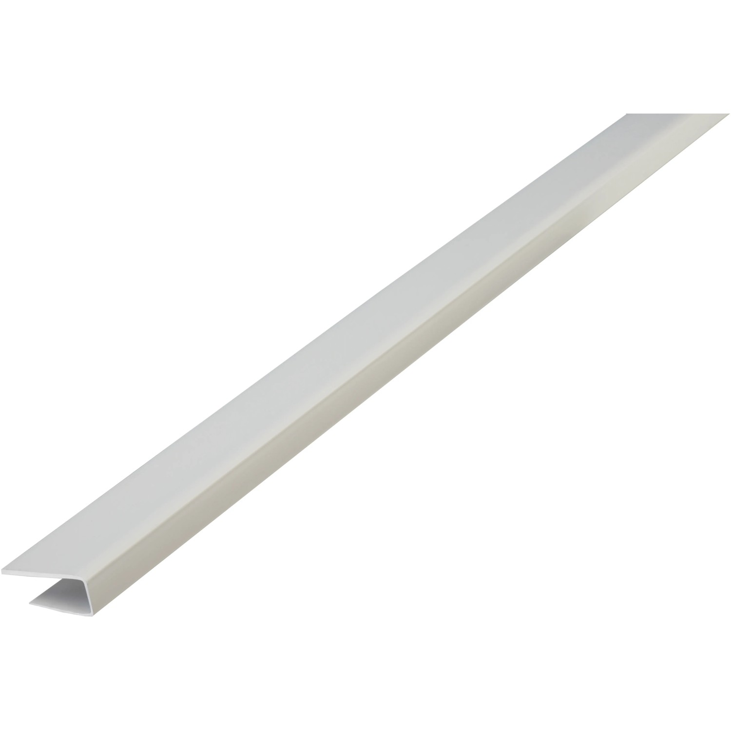 Weißes Duropan U-Profil, 270 cm lang, für Paneel-Zubehör.