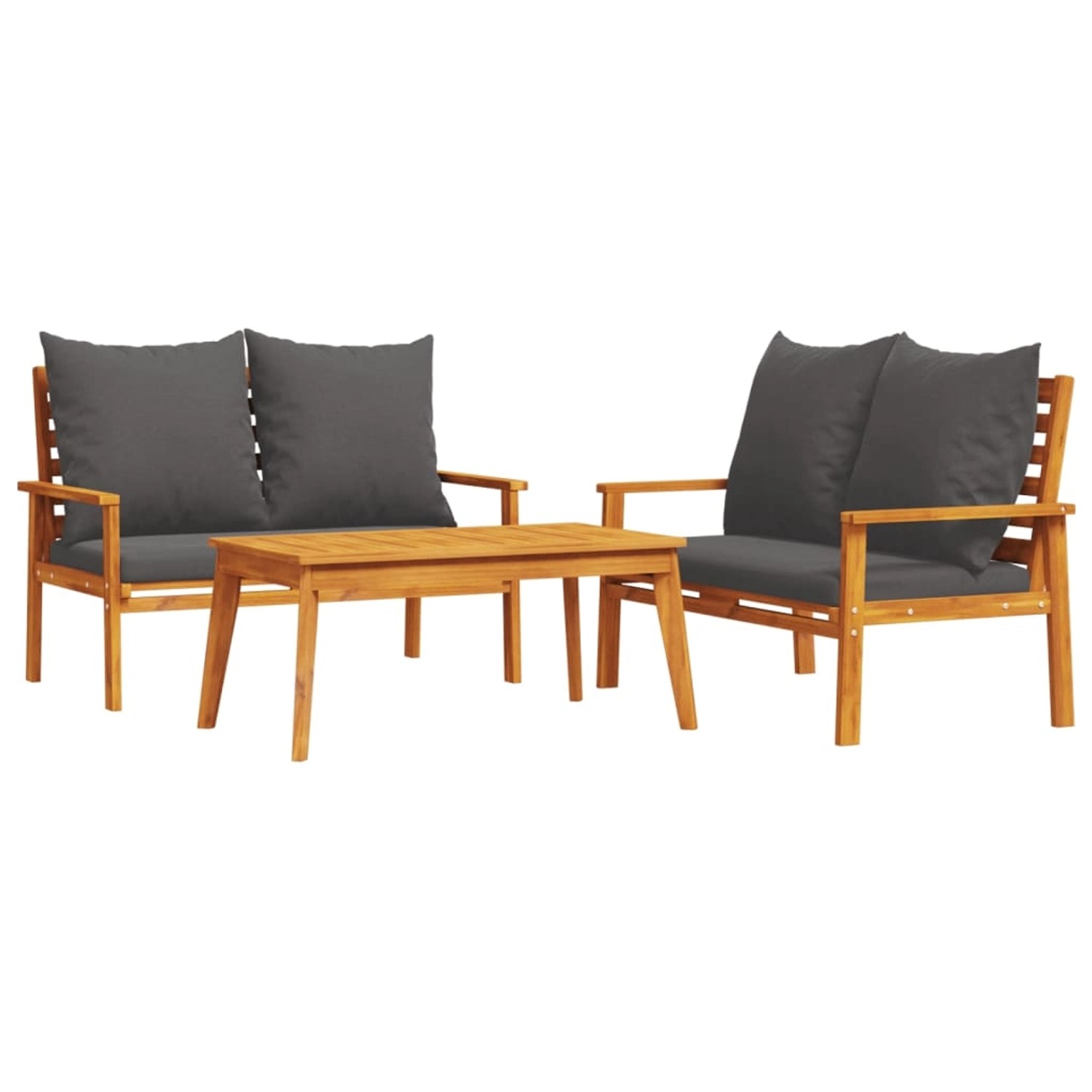 vidaXL 3-Tlg Garten-Lounge-Set mit Kissen Massivholz Akazie 3211799 günstig online kaufen
