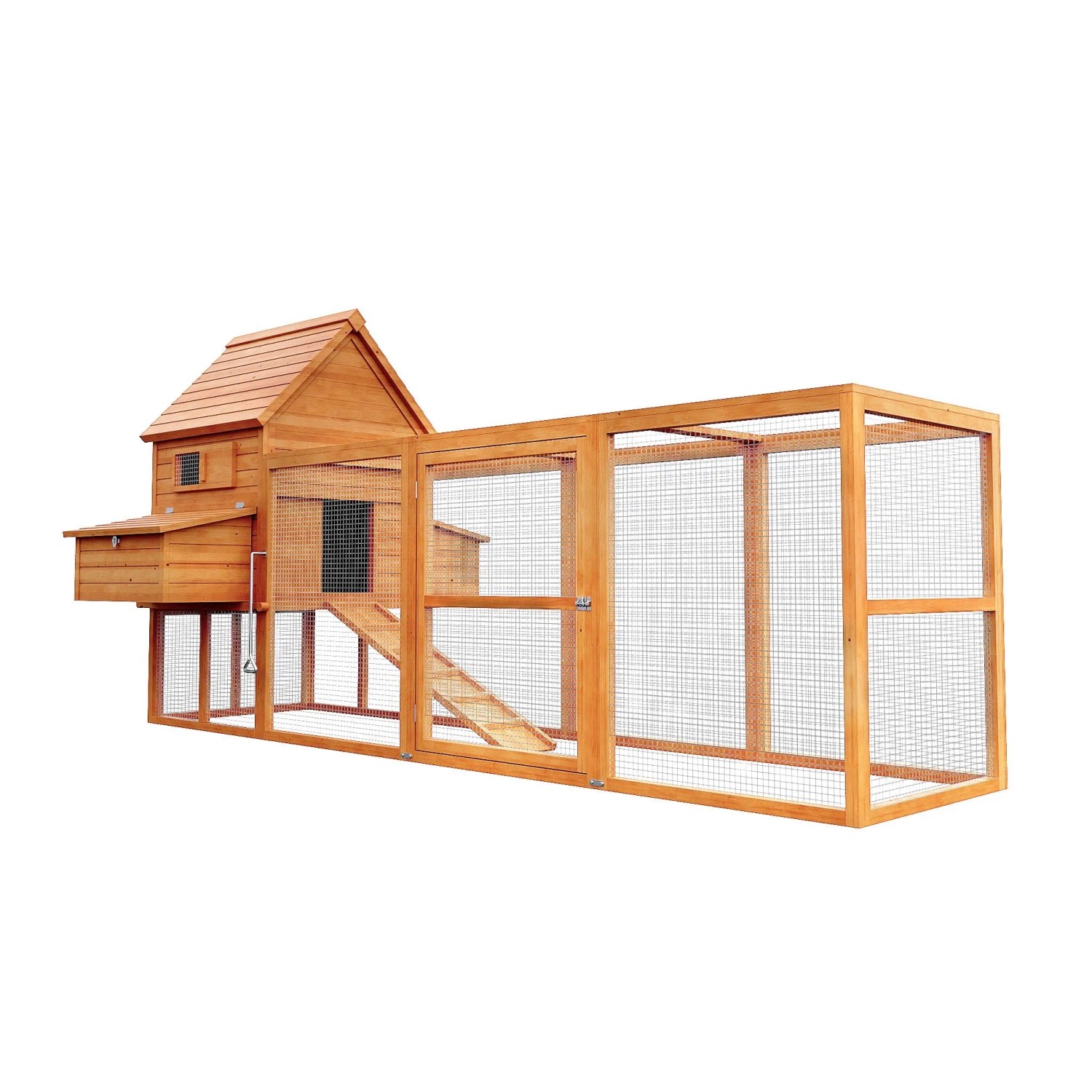 Wiltec Hühnerstall 3100X1500X1500Mm Freilauf Tannenholz Hühnerhaus Kotwanne Huhn