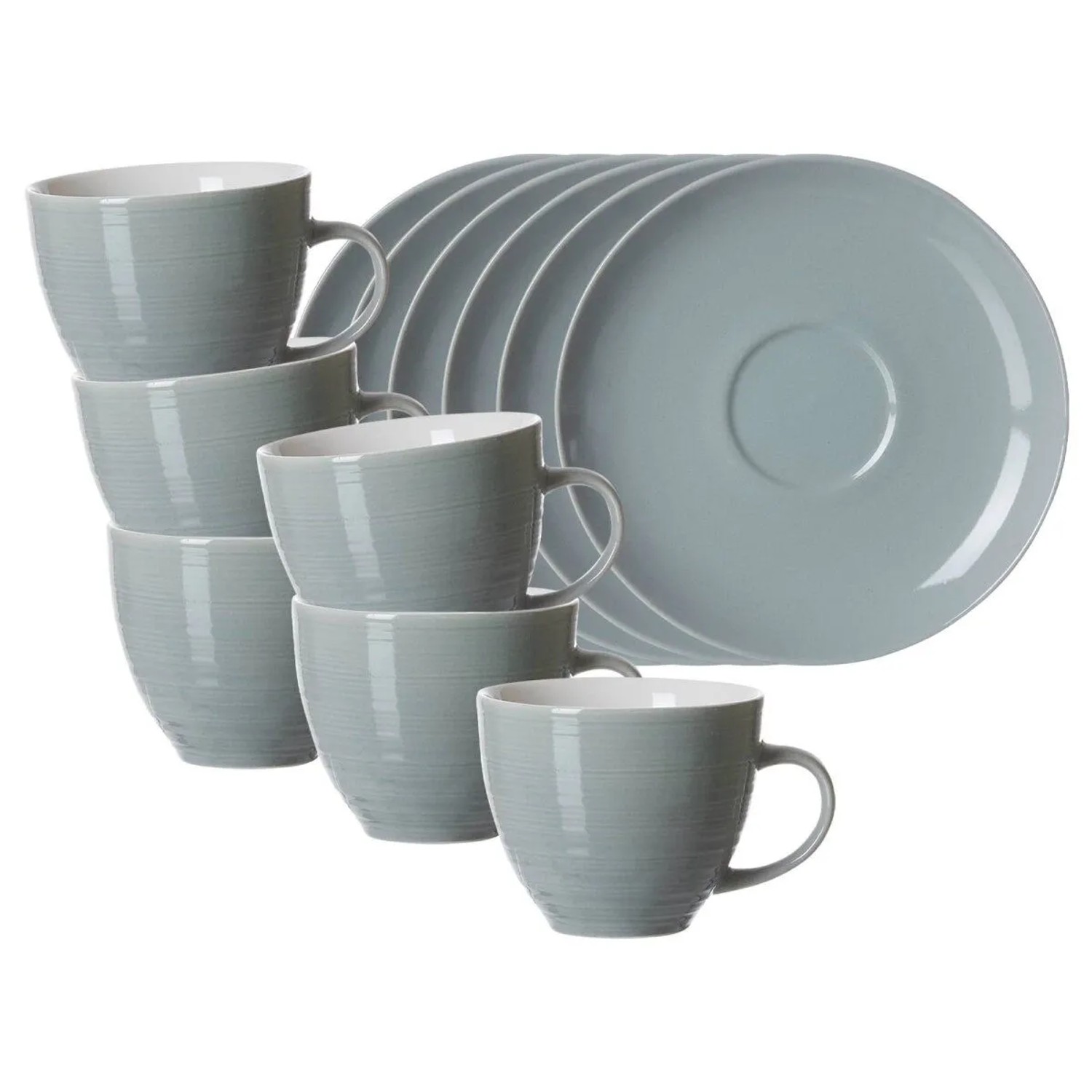 Ritzenhoff & Breker Suomi Kaffeetasse mit Untertasse 260 ml 6er Set Blau