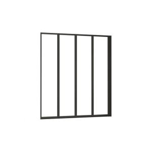 Duschparadies 90 x 140cm Badewannenaufsatz 4tlg Faltwand 4mm ESG Sicherheitsglas Badewannenfaltwand Duschabtrennung Schwarz