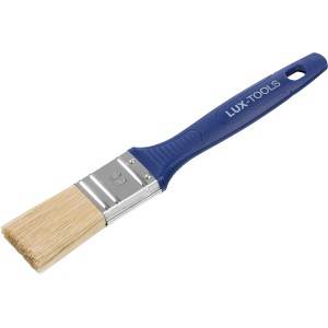 LUX Flachpinsel, Set mit 3 Pinseln in verschiedenen Größen, blaue Griffe.