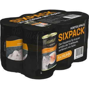 Miamor Katzengetränk Trinkfein Vorteilspack mit Huhn, 6er Pack