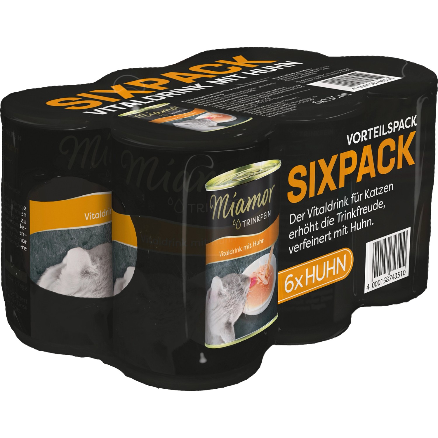 Miamor Katzengetränk Trinkfein Vorteilspack Vitaldrink mit Huhn 6 x 135 ml