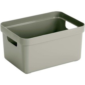 Grüne Sunware Sigma Home Aufbewahrungsbox, 13 l, mit Griffen. Ideal zur Aufbewahrung.
