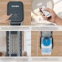 Tectake Luftkühler Alaska: Mobiles Klimagerät mit Touch-Bedienfeld, Fernbedienung und Kühlakkus.
